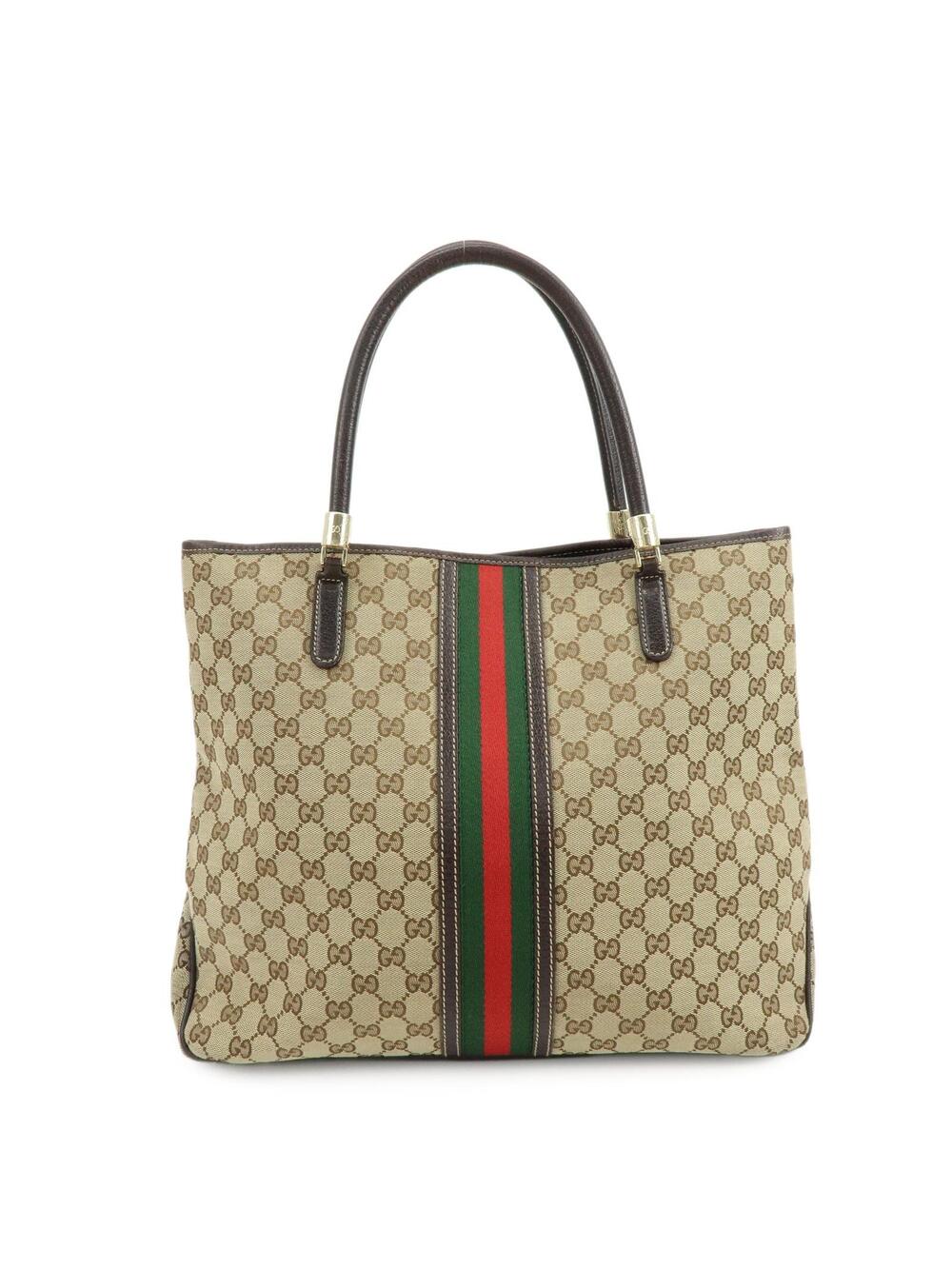 Gucci Sherry Gg Canvas Leather Tote Bag #365016G59B